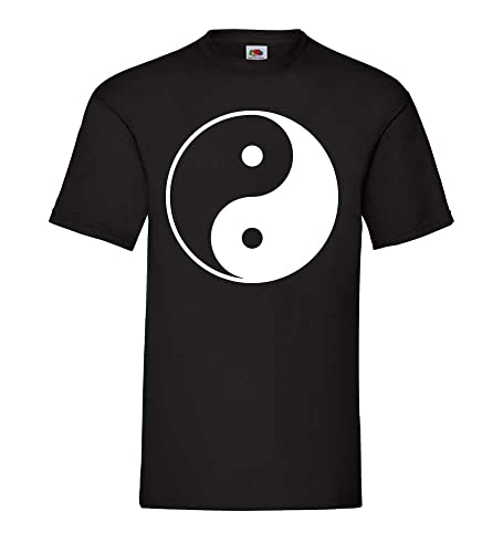 Yin Yang Männer T-Shirt Schwarz M von shirt84