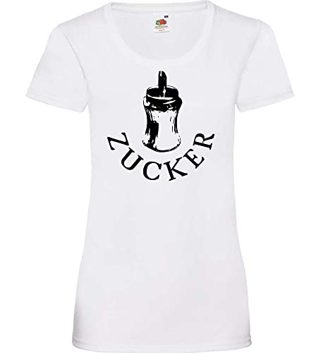 Zucker Frauen Lady-Fit T-Shirt Weiß L von shirt84