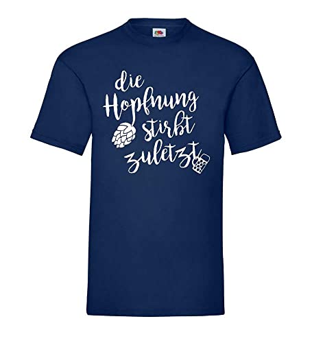 die Hopfnung stirbt zuletzt Männer T-Shirt Navy XXL von shirt84