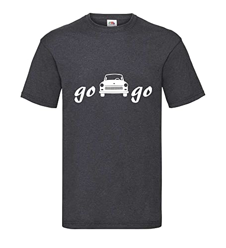 go Trabi go Männer T-Shirt Dunkelgrau Meliert 3XL von shirt84