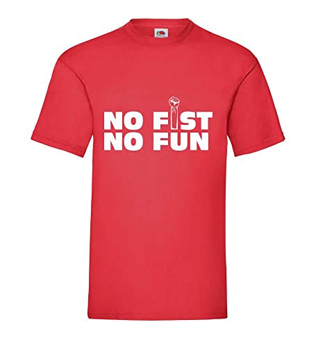 no Fist no Fun Männer T-Shirt Rot XL von shirt84