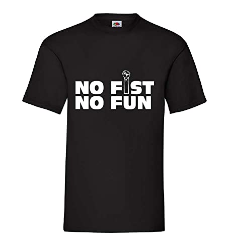 no Fist no Fun Männer T-Shirt Schwarz L von shirt84