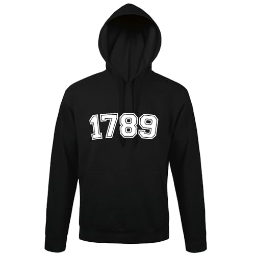 shirt84 1789 Männer Kapuzen Hoodie Schwarz XL von shirt84