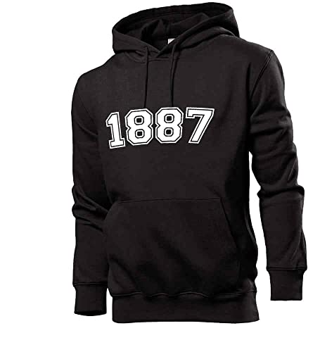 shirt84 1887 Männer Hoodie Sweatshirt Schwarz XXL von shirt84