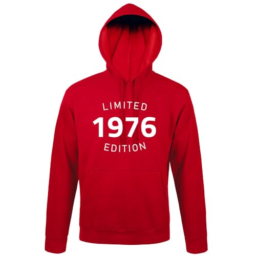 shirt84 1976 Limited Edition Männer Kapuzen Hoodie Rot XXL von shirt84
