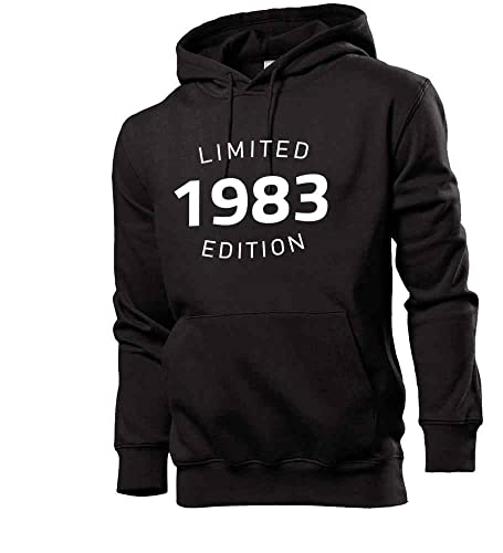 shirt84 1983 Limited Edition Männer Hoodie Sweatshirt Schwarz XL von shirt84