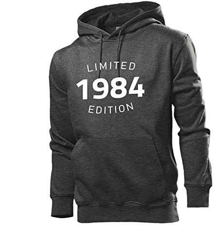 shirt84 1984 Limited Edition Männer Hoodie Sweatshirt Dunkel Grau meliert XL von shirt84