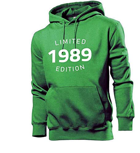 shirt84 1989 Limited Edition Männer Hoodie Sweatshirt Grün S von shirt84