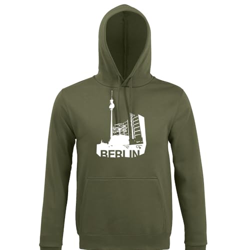 shirt84 Alexanderplatz in Berlin Männer Kapuzen Hoodie Army 4XL von shirt84