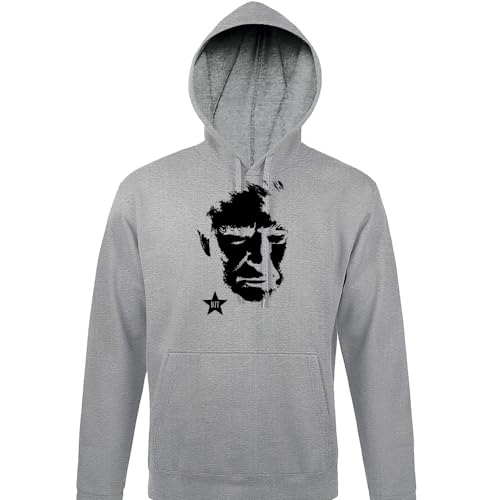 shirt84 Donald Trump Männer Kapuzen Hoodie Grau XL von shirt84