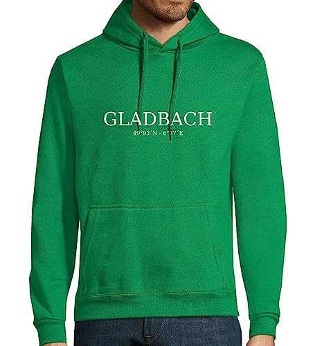 shirt84 Gladbach Koordinaten Männer Kapuzen Hoodie Grün XL von shirt84