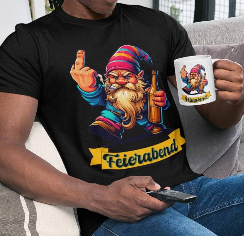 T-Shirt Feierabend -Zwerg > Arbeiter Zwerg Verschiedene Farben Chill-Out-Shirt, Unisex von shirtasy