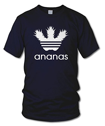 Ananas - Fun T-Shirt - Navy - Größe L von shirtloge