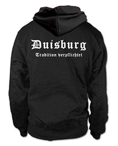 shirtloge - Duisburg - Tradition verpflichtet - Fussball Fan Kapuzenpullover Hoodie - Größe XXL von shirtloge