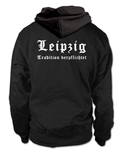 shirtloge - Leipzig - Tradition verpflichtet - Fussball Fan Kapuzenpullover Hoodie - Größe M von shirtloge
