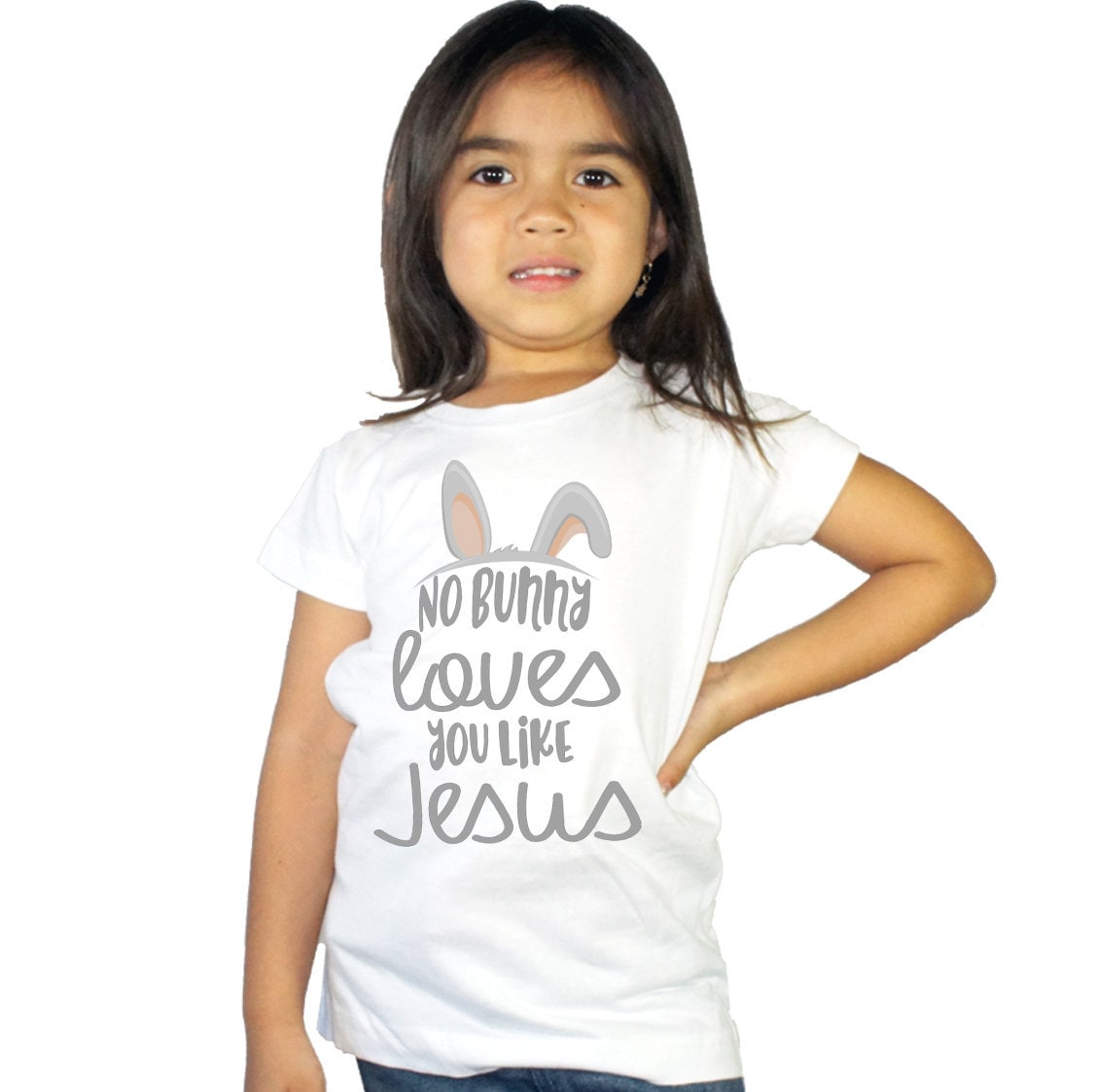 No Bunny Loves You Like Jesus Kid's T-Shirt von shirtsbynany
