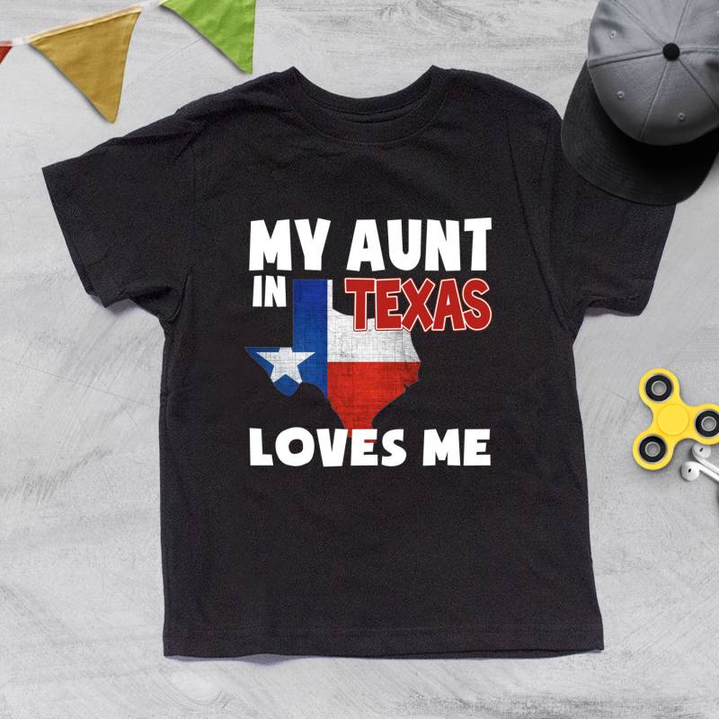 Texas Tante Liebt Mich Kinder Shirt Usa Entworfen Baumwoll T-Shirt von shirtsbynany