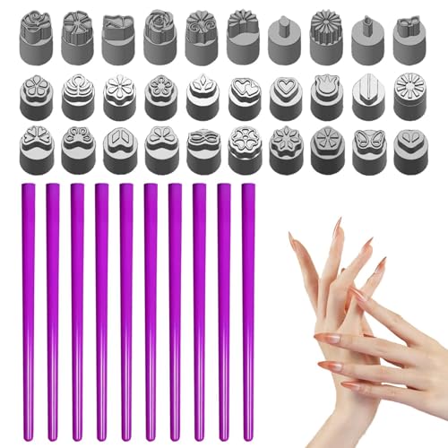 Pen Stamp Nail Tools, Nail Stamp Tools for Women, Versatile Pen Stamper with Flower Designs | Professional Nail Dotting Tool for Adults and Beauticians to Create Stunning Designs Pen Stamp Nail Tools, Nail Stamp Tools for Women, Versatile Pen Stamper with Flower Designs | Professional Nail Dotting Tool for Adults and Beauticians to Create Stunning Designs von shjxi