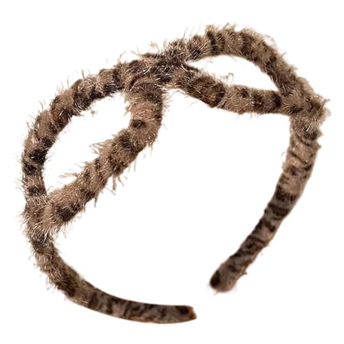 Stirnband mit Leopardenmuster, Brillenförmiges Haarband, modische Make-up-Kopfbedeckung, 12 x 15 x 5 cm, weicher Stoff, rutschfestes Design, perfekt für Bad, Sport, Alltag von shjxi