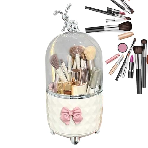shjxi Make-up-Pinselhalter mit Deckel, Behälter für Make-up-Pinsel mit Deckel, staubdicht, wasserdicht, 6 Fächer, Kosmetikutensilien, Make-up-Pinsel-Organizer von shjxi