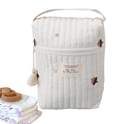 shjxi Schnullerhaltertasche, gesteppte Windel-Aufbewahrungstasche, multifunktionale Wickeltasche, Futterflaschen-Organizer, multifunktionale gesteppte Windel-Aufbewahrungstasche und Schnullerhalter von shjxi