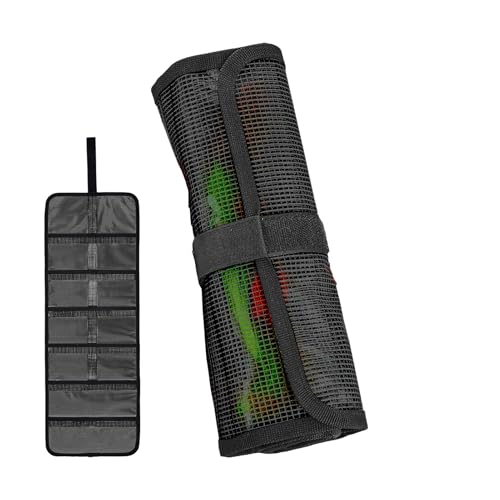 shjxi Tackle Bag, Roll Up Lure Organizer, Waterproof Foldable Pouch, Compact Lightweight Construction, Secure Closure, Excellent for Outdoor Adventures, Kayaking, Weekend Trips von shjxi