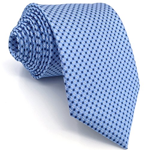 Shlax&Wing Neu Mode Herren Seide Krawatte Blau Einfarbig Extra lang von S&W SHLAX&WING