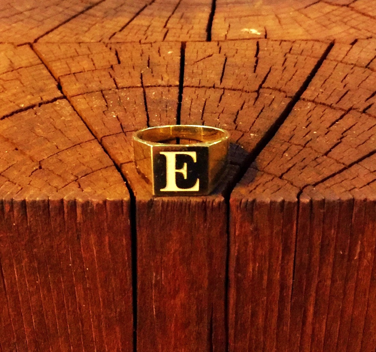 Signet-Ring, Personalisierter Schmuck Für Männer, Brief-Ring, Vater-Signet-Ring, Eheband-Geschenk, Männerschmuck, Ring Ihn, Signet-Ring von shmukies