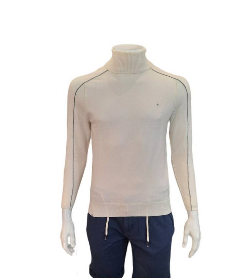 shockly Rollkragenpullover shockly Herren Pullover Longsleeve Rolli Paspel creme von shockly