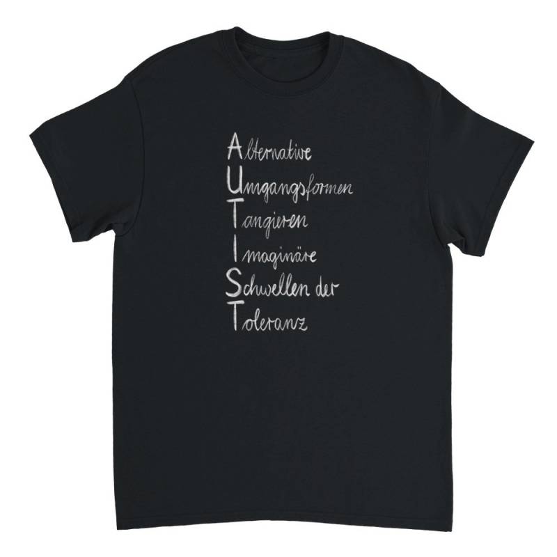 Akrostichon Unisex Shirt Autist Weiße Kreideschrift von shoerzplus