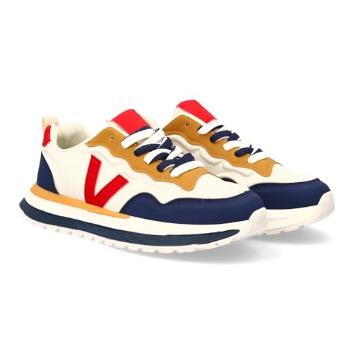 Sportschuh mit modernem Design und gezackter Sohle. Kontrastdetails, bequem, für den Alltag. Reißverschluss. Ideal für Herren in der Wintersaison., rot, 42 EU von shoes&blues.es