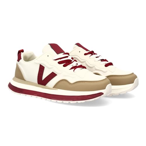 Sportschuh mit modernem Design und gezackter Sohle. Kontrastdetails, bequem, für den Alltag. Schnürverschluss. Ideal für Herren in der Wintersaison., Aprikose, 41 EU von shoes&blues.es