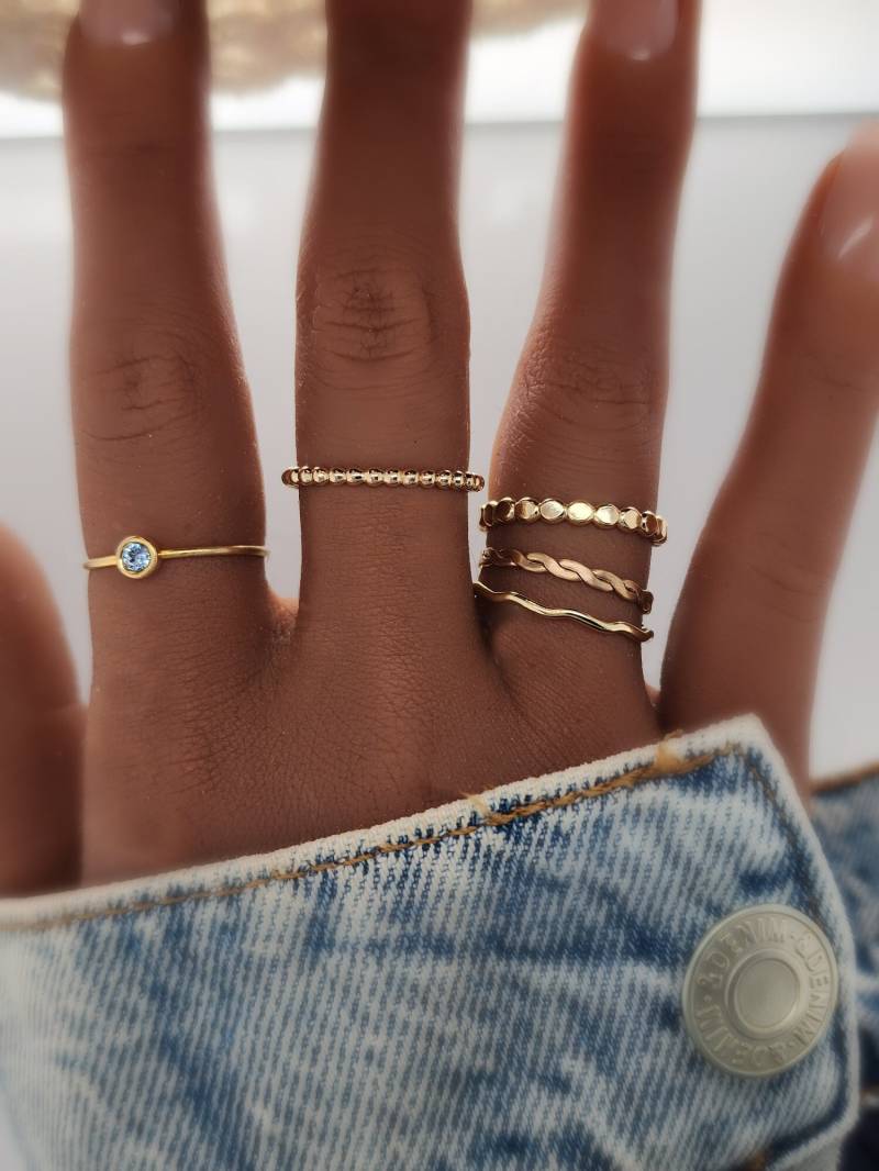 Personalisierte Stapeln Namensringe | Ring Set von shopGoingGolden