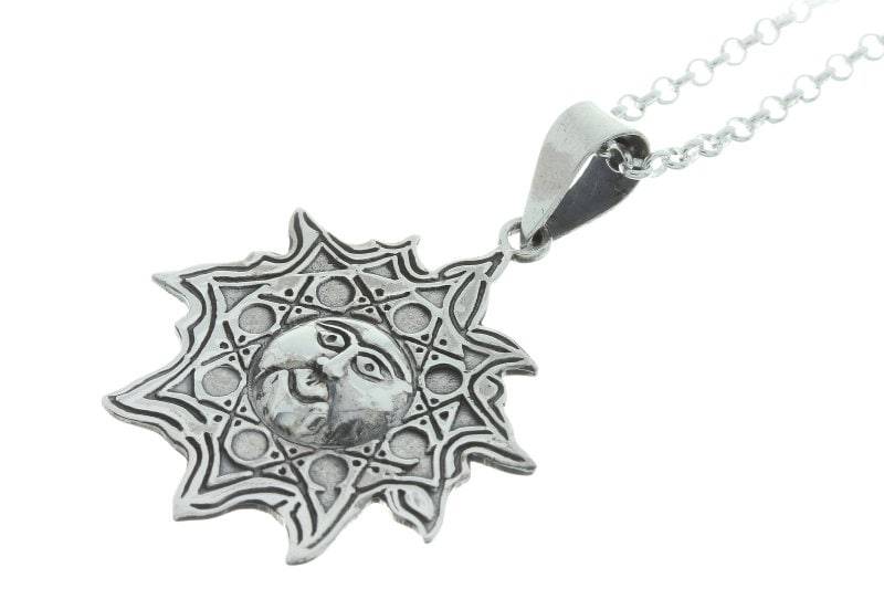 sterling Silber Sun Halskette, Sonne Halskette sterling Silber Sun Halskette, Sonne Halskette von shopWEARRAW