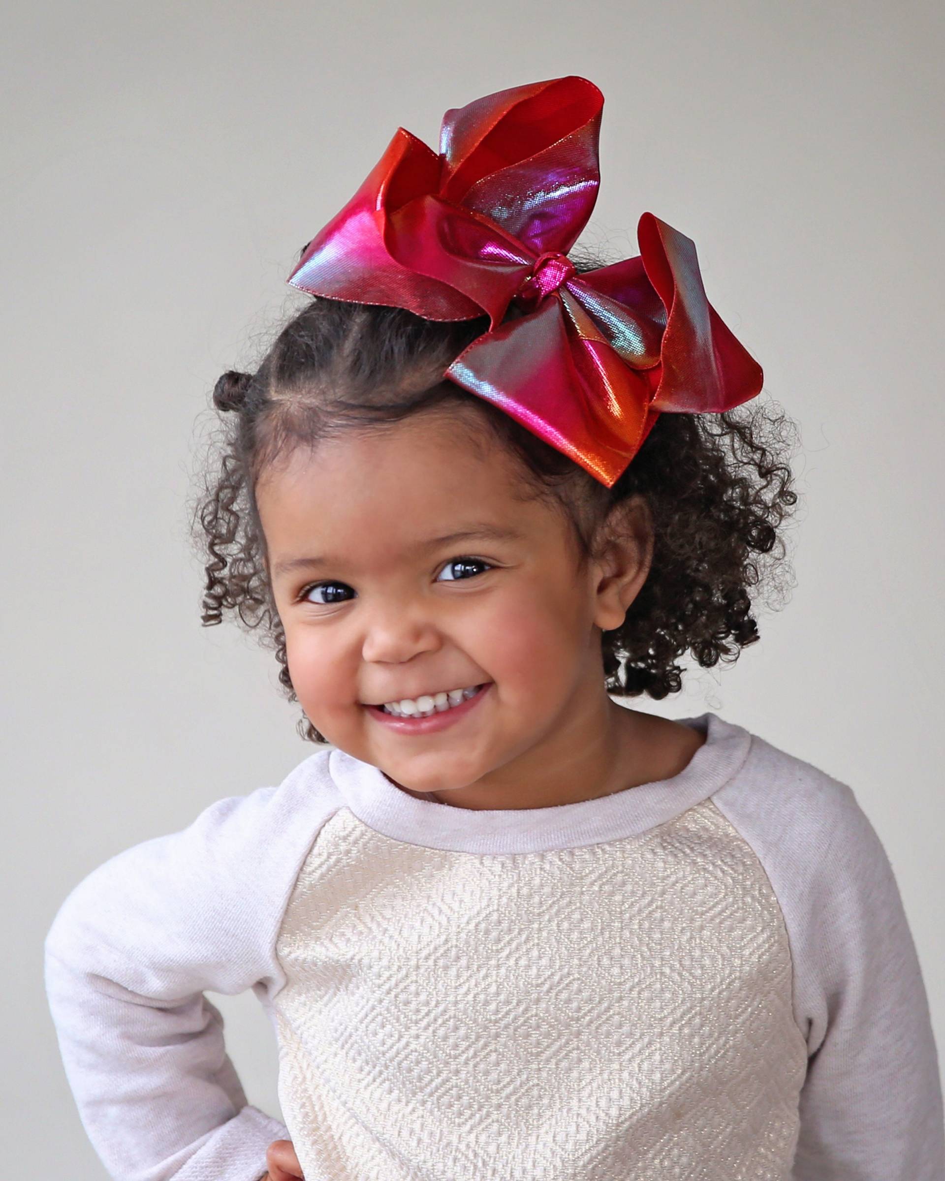 Groß Metallic Rot Schleife Clip - Schleifen Große Rote Regenbogen von shopWhitneyElizabeth