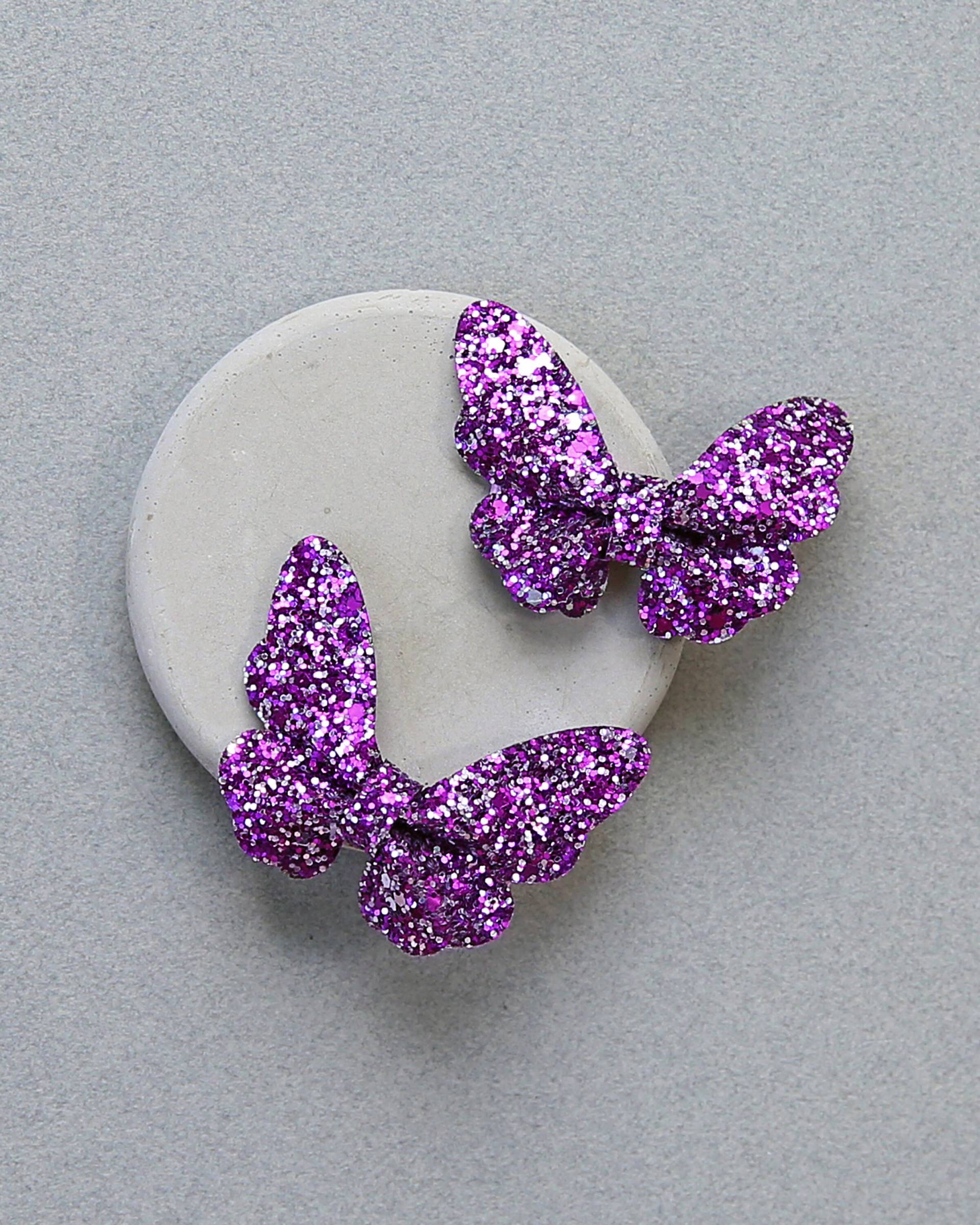 Mädchen Glitzer Schmetterling Clip Set -Pailletten Bogen Clip, Haarspangen, Clip-Set, Zopf Geschenk, Bögen von shopWhitneyElizabeth