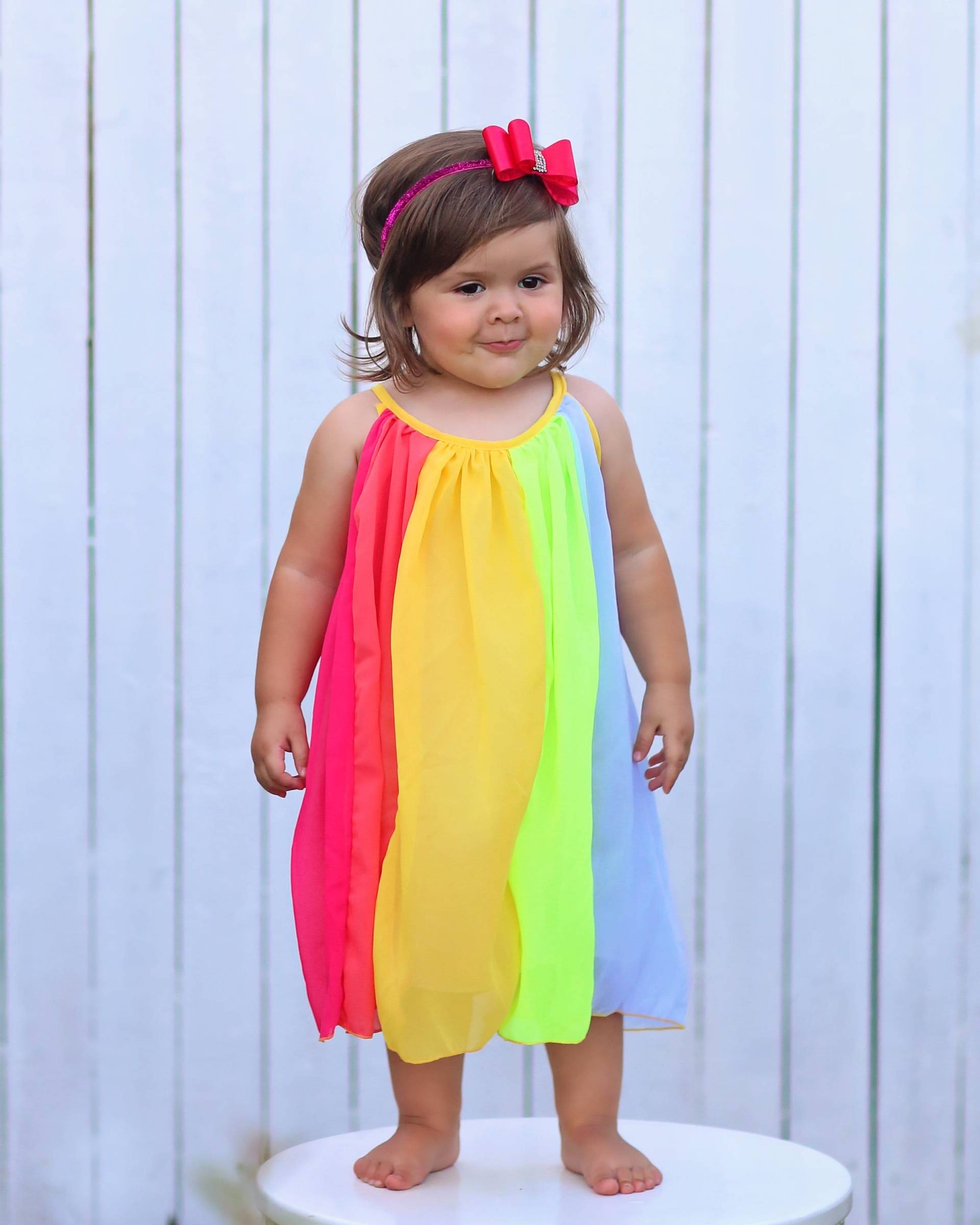 Regenbogen Panel Etuikleid - Kleid -Etuikleid Geburtstagskleid Partykleid Twirly von shopWhitneyElizabeth