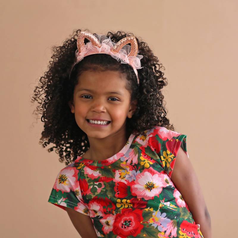 Roségoldenes Pailletten-Katzen-stirnband - Pfirsichfarbenes Katzen-stirnband Pailletten-Katzenohren von shopWhitneyElizabeth