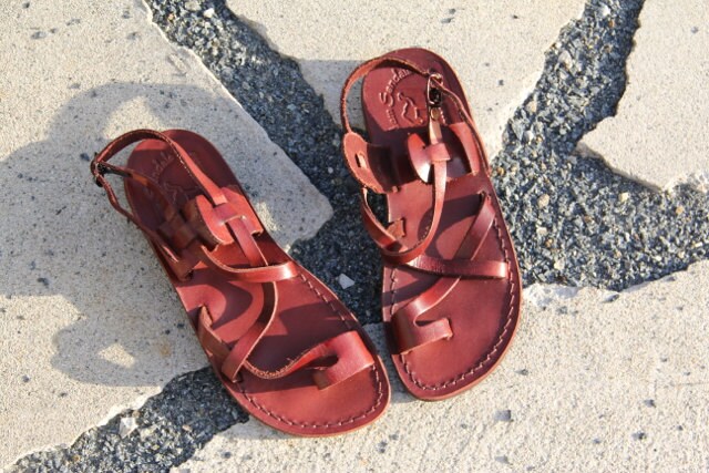 Vintage Hand Gemacht Jerusalem Sandalen Größe 38/8 von shopancientfuture