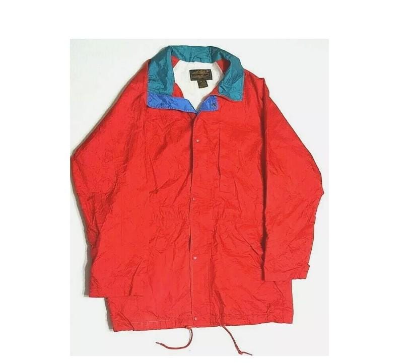 Eddie Bauer Herren Medium Vintage Gore Tex Jacke Mantel Rot 1990Er Jahre Anorak Parka Retro "91 Leichter Regen Colorblock Logo Kleidung Eddie Bauer Herren Medium Vintage Gore Tex Jacke Mantel Rot 1990Er Jahre Anorak Parka Retro "91 Leichter Regen Colorblock Logo Kleidung von shopatTheArchive
