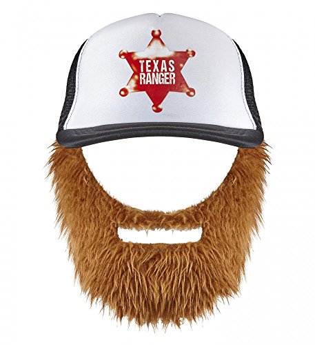 Chuck Norris Texas Ranger Basecap mit Bart Cap Mütze Hut Holzfäller Hipster Kappe von shoperama