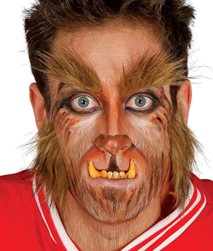 Werwolf Koteletten und Augenbrauen Set zum Ankleben Fell Wolfsmensch Dämon Monster von shoperama