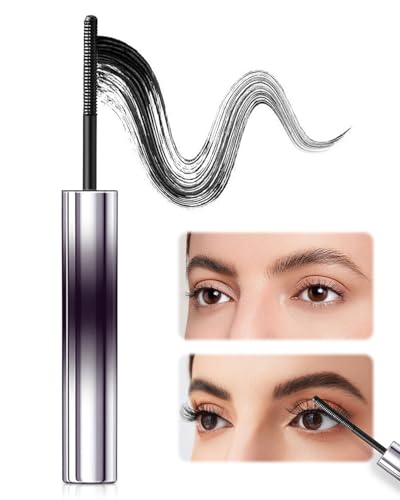 Metal Mascara, 3D Wasserfest Und Wischfest Wimperntusche, Schwarz Extra Slim Super Curling Voluming Eyelash, Mascara mit Metallbürste für Schwungvolle Wimpern, Wasserfest & langanhaltend (Schwarz) Metal Mascara, 3D Wasserfest Und Wischfest Wimperntusche, Schwarz Extra Slim Super Curling Voluming Eyelash, Mascara mit Metallbürste für Schwungvolle Wimpern, Wasserfest & langanhaltend (Schwarz) von shopetei