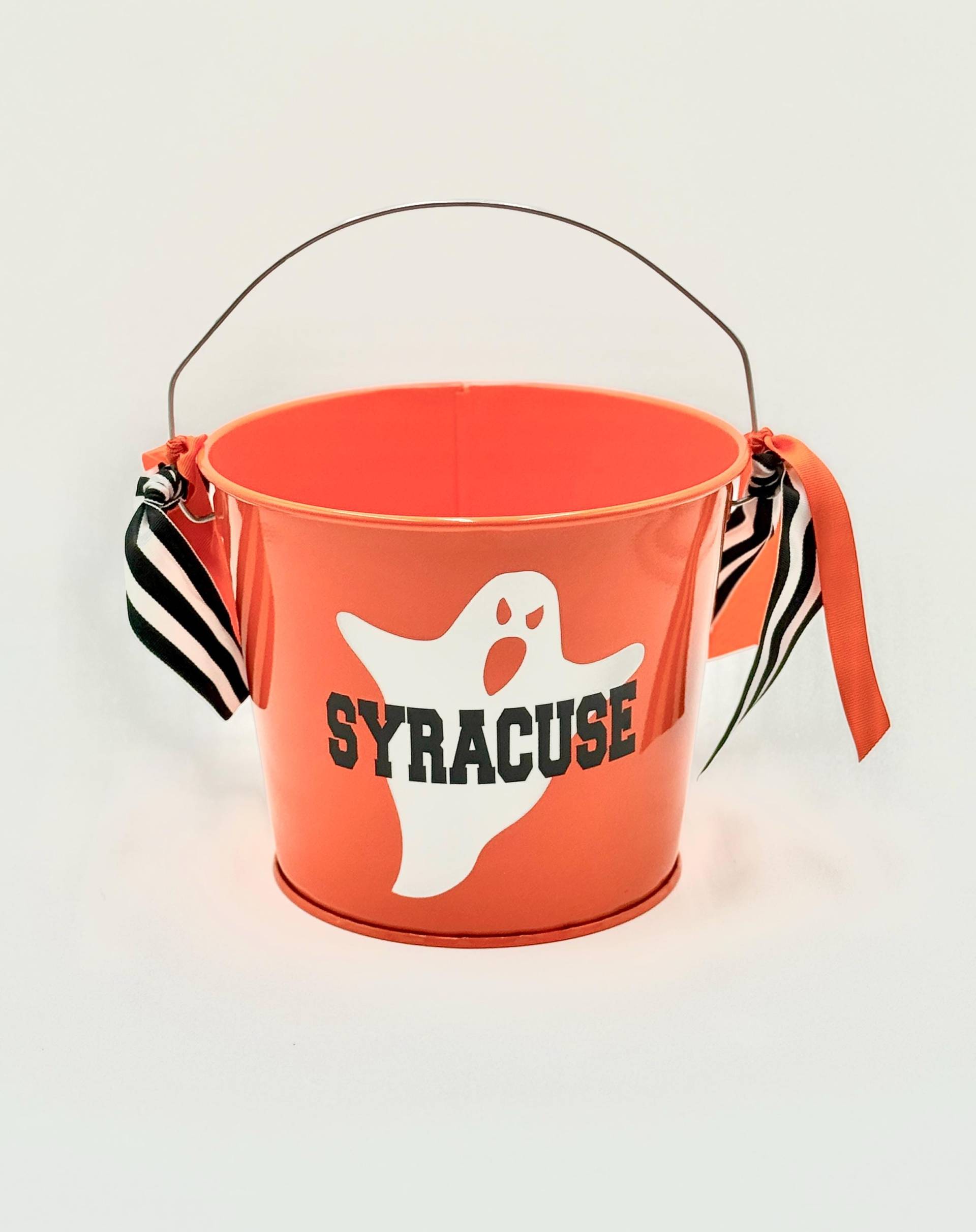 Personalisierte Orange 5Qt Halloween Süßes Oder Saures Eimer Mit Griffen/Geisterdesign Name Viele Designs Zur Auswahl; Bonboneimer von shopeverygift