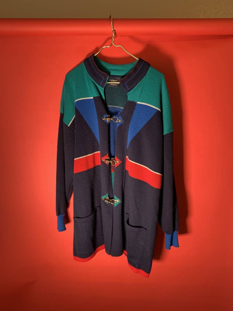 1980Er Colorblock Kriss Strickpullover Gr. Xl von shopfunkedup
