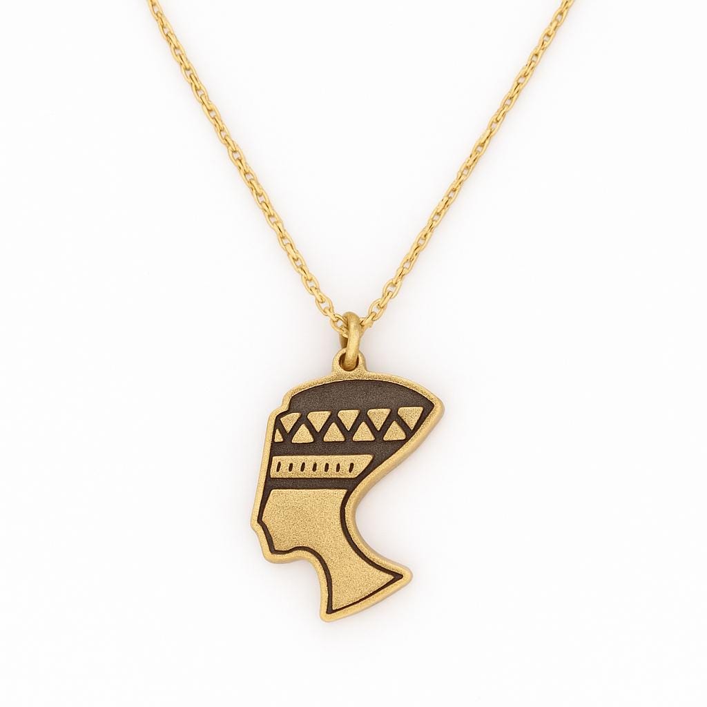 Nofretete Halskette Von Heritage Piece - Gold Anhänger 14 Karat Vermeil Handmade Perfect Geschenk, Geschenk Für Frauen Mit Verstellbarer Kette Nofretete Halskette Von Heritage Piece - Gold Anhänger 14 Karat Vermeil Handmade Perfect Geschenk, Geschenk Für Frauen Mit Verstellbarer Kette von shopheritagepiece
