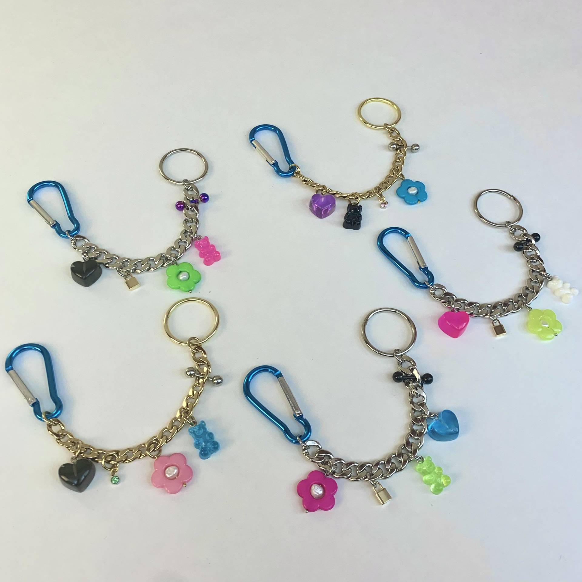 Barbell Charm Armband, Mix Teddybär Charm, Herz Armband Barbell Charm Armband, Mix Teddybär Charm, Herz Armband von shopjournal