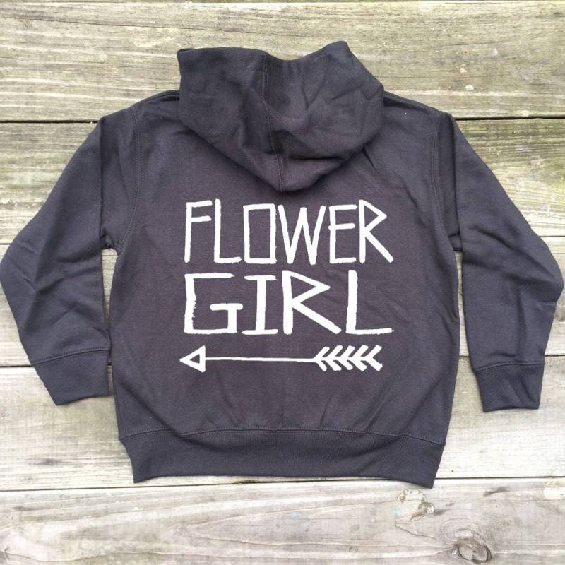 Flower Girl Arrow Hoodie, Blumenmädchen Geschenk, Brautparty, Herbst Hochzeit, Braut, Hochzeitsgesellschaft, Brautjungfer Geschenk von shopkrissydonohue