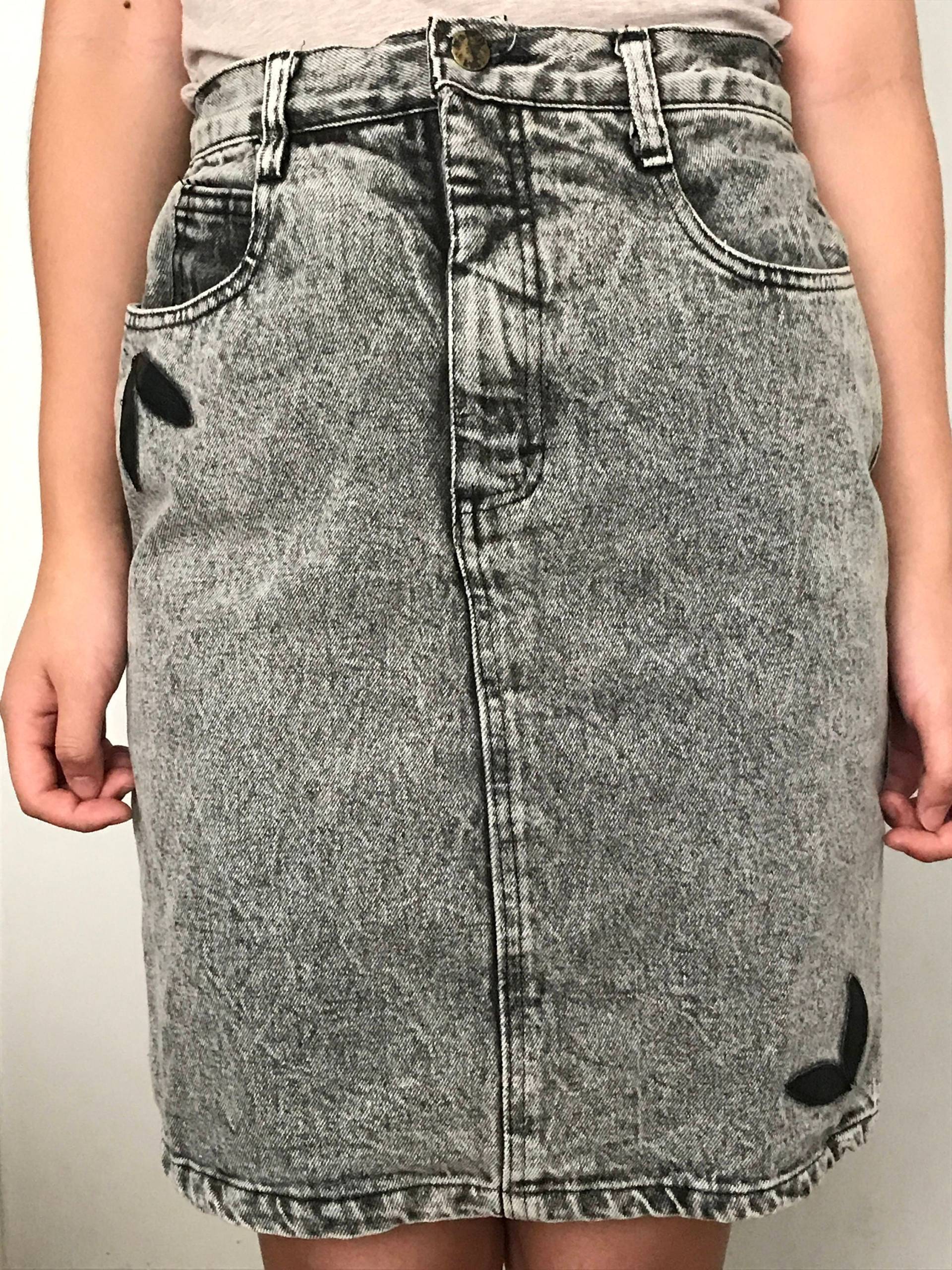 Vtg 90Er Uhr L.a. Säure-Wash Denim Verziert High-Waist Rock Vtg 90Er Uhr L.a. Säure-Wash Denim Verziert High-Waist Rock von shoplaterdays