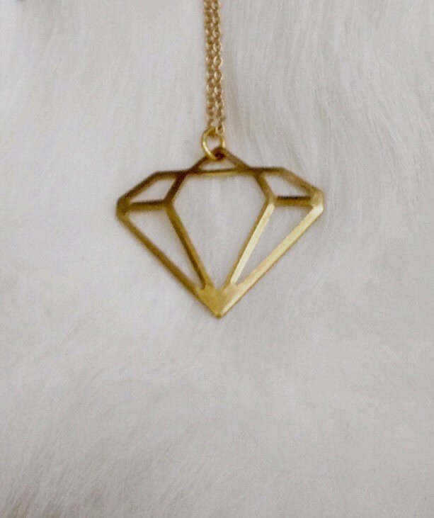 Gold Diamant Halskette von shopnikkicummings